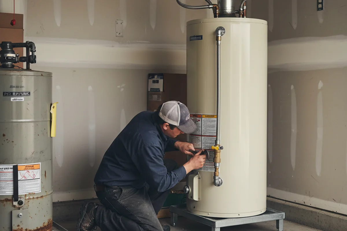 Water heater and shutoff valve replacement in Wainwright